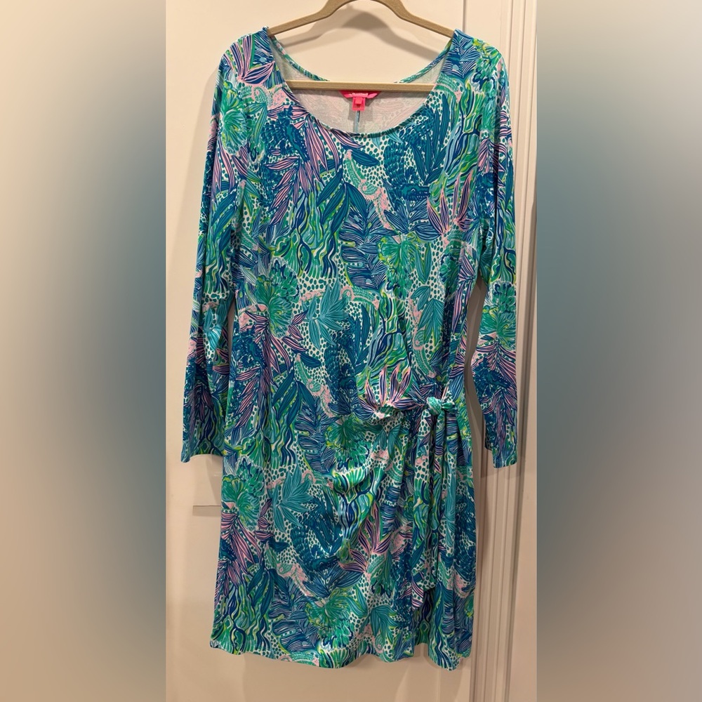 *NWOT* Lilly Pulitzer Bryson “Holiday in the Sun” Botanical Print Dress Sz.XXL - Picture 6 of 9